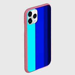 Чехол iPhone 11 Pro матовый Контрастные вертикальные полосы, цвет: 3D-малиновый — фото 2