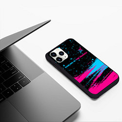 Чехол iPhone 11 Pro матовый Darling in the FranXX - neon gradient: символ свер, цвет: 3D-черный — фото 2