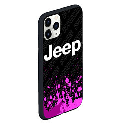 Чехол iPhone 11 Pro матовый Jeep pro racing: символ сверху, цвет: 3D-черный — фото 2