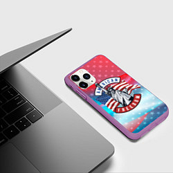 Чехол iPhone 11 Pro матовый American freedom, цвет: 3D-фиолетовый — фото 2