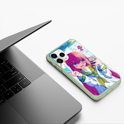 Чехол iPhone 11 Pro матовый Хитори Гото, цвет: 3D-салатовый — фото 2