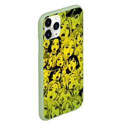 Чехол iPhone 11 Pro матовый Ahegao: Лайм, цвет: 3D-салатовый — фото 2