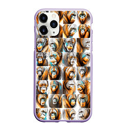 Чехол iPhone 11 Pro матовый Орангутаны