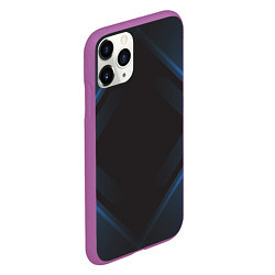 Чехол iPhone 11 Pro матовый Треугольная симметрия, цвет: 3D-фиолетовый — фото 2
