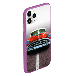 Чехол iPhone 11 Pro матовый Классический американский автомобиль 50-х Hudson H, цвет: 3D-фиолетовый — фото 2