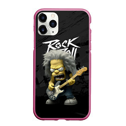 Чехол iPhone 11 Pro матовый Rock and Roll Simpsons