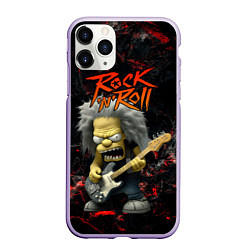 Чехол iPhone 11 Pro матовый Simpsons Rock and roll, цвет: 3D-светло-сиреневый