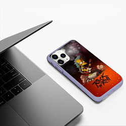 Чехол iPhone 11 Pro матовый Simpsons rock n roll, цвет: 3D-светло-сиреневый — фото 2