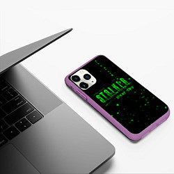 Чехол iPhone 11 Pro матовый Stalker sky radiation, цвет: 3D-фиолетовый — фото 2