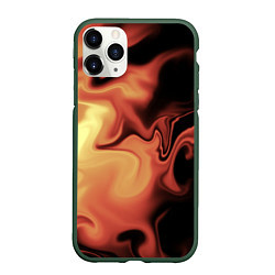 Чехол iPhone 11 Pro матовый Пламя с боку