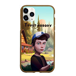 Чехол iPhone 11 Pro матовый Диппер Trust nobody, цвет: 3D-коричневый