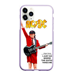 Чехол iPhone 11 Pro матовый Ангус Янг рок группа ACDC