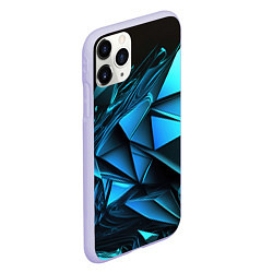 Чехол iPhone 11 Pro матовый Объемные абстрактные элементы, цвет: 3D-светло-сиреневый — фото 2