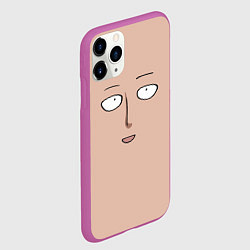 Чехол iPhone 11 Pro матовый Лицо Сайтамы - Ванпанчмен, цвет: 3D-фиолетовый — фото 2