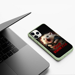 Чехол iPhone 11 Pro матовый Граф Хомякула, цвет: 3D-салатовый — фото 2