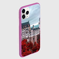 Чехол iPhone 11 Pro матовый Замок в горах и красный лес, цвет: 3D-фиолетовый — фото 2