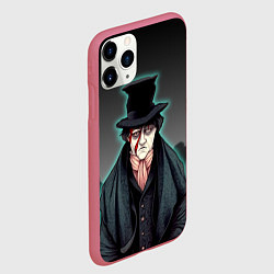 Чехол iPhone 11 Pro матовый Бродяга в мятом цилиндре, цвет: 3D-малиновый — фото 2