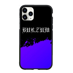 Чехол iPhone 11 Pro матовый Burzum purple grunge