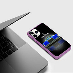 Чехол iPhone 11 Pro матовый Американский роскошный автомобиль Lincoln Continen, цвет: 3D-фиолетовый — фото 2