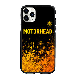 Чехол iPhone 11 Pro матовый Motorhead - gold gradient: символ сверху, цвет: 3D-черный