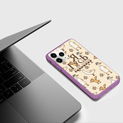Чехол iPhone 11 Pro матовый Я гусь, цвет: 3D-фиолетовый — фото 2
