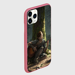 Чехол iPhone 11 Pro матовый Элли с гитарой, цвет: 3D-малиновый — фото 2