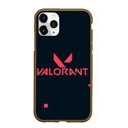 Чехол iPhone 11 Pro матовый Valorant игрок, цвет: 3D-коричневый