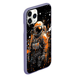 Чехол iPhone 11 Pro матовый Астронавт в красках, цвет: 3D-серый — фото 2
