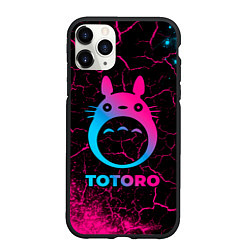 Чехол iPhone 11 Pro матовый Totoro - neon gradient