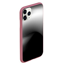 Чехол iPhone 11 Pro матовый Градиент черный, цвет: 3D-малиновый — фото 2