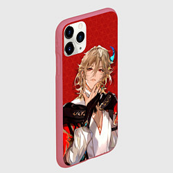 Чехол iPhone 11 Pro матовый Genshin Impact Kaveh, цвет: 3D-малиновый — фото 2