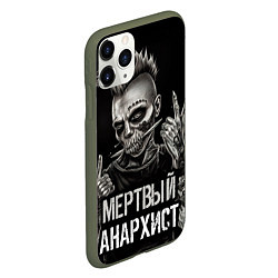 Чехол iPhone 11 Pro матовый Мертвый анархист панк, цвет: 3D-темно-зеленый — фото 2