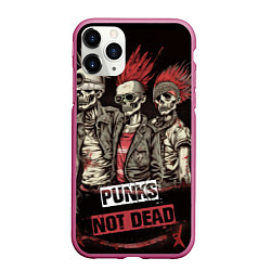 Чехол iPhone 11 Pro матовый Punks not dead