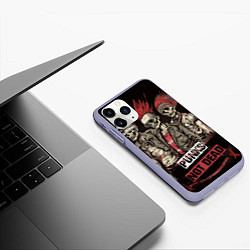 Чехол iPhone 11 Pro матовый Punks not dead, цвет: 3D-светло-сиреневый — фото 2