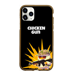 Чехол iPhone 11 Pro матовый Цыплячий спецназ, цвет: 3D-коричневый