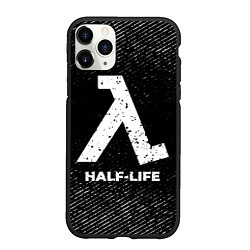 Чехол iPhone 11 Pro матовый Half-Life с потертостями на темном фоне