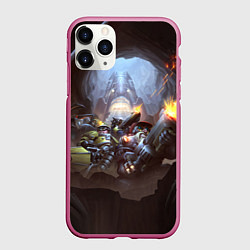 Чехол iPhone 11 Pro матовый Team Deep Rock Galactic, цвет: 3D-малиновый