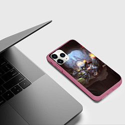 Чехол iPhone 11 Pro матовый Team Deep Rock Galactic, цвет: 3D-малиновый — фото 2