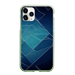 Чехол iPhone 11 Pro матовый Геометрическая бесконечность, цвет: 3D-салатовый