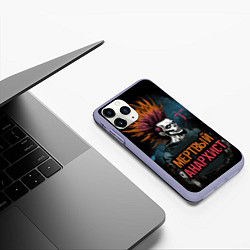 Чехол iPhone 11 Pro матовый Панк мертвый анархист, цвет: 3D-светло-сиреневый — фото 2