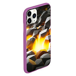 Чехол iPhone 11 Pro матовый Золотая руда, цвет: 3D-фиолетовый — фото 2