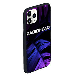 Чехол iPhone 11 Pro матовый Radiohead neon monstera, цвет: 3D-черный — фото 2