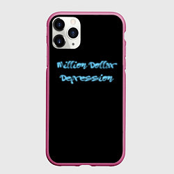 Чехол iPhone 11 Pro матовый Фараон миллион доллар депрешн, цвет: 3D-малиновый