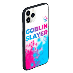 Чехол iPhone 11 Pro матовый Goblin Slayer neon gradient style: символ сверху, цвет: 3D-черный — фото 2