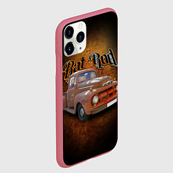 Чехол iPhone 11 Pro матовый Винтажный автомобиль Ford F-1 в rat стиле, цвет: 3D-малиновый — фото 2