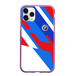 Чехол iPhone 11 Pro матовый Bmw - perfomance colors, цвет: 3D-фиолетовый