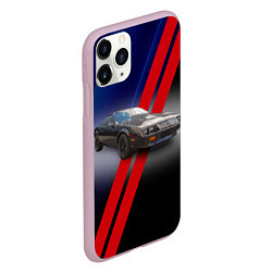 Чехол iPhone 11 Pro матовый Американский маслкар Chevrolet Camaro 1983 года, цвет: 3D-розовый — фото 2