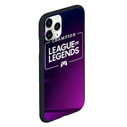 Чехол iPhone 11 Pro матовый League of Legends gaming champion: рамка с лого и, цвет: 3D-черный — фото 2