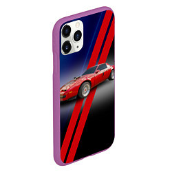 Чехол iPhone 11 Pro матовый Американский маслкар Pontiac Firebird 3 поколение, цвет: 3D-фиолетовый — фото 2