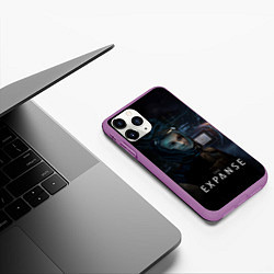 Чехол iPhone 11 Pro матовый The expanse - Camina, цвет: 3D-фиолетовый — фото 2